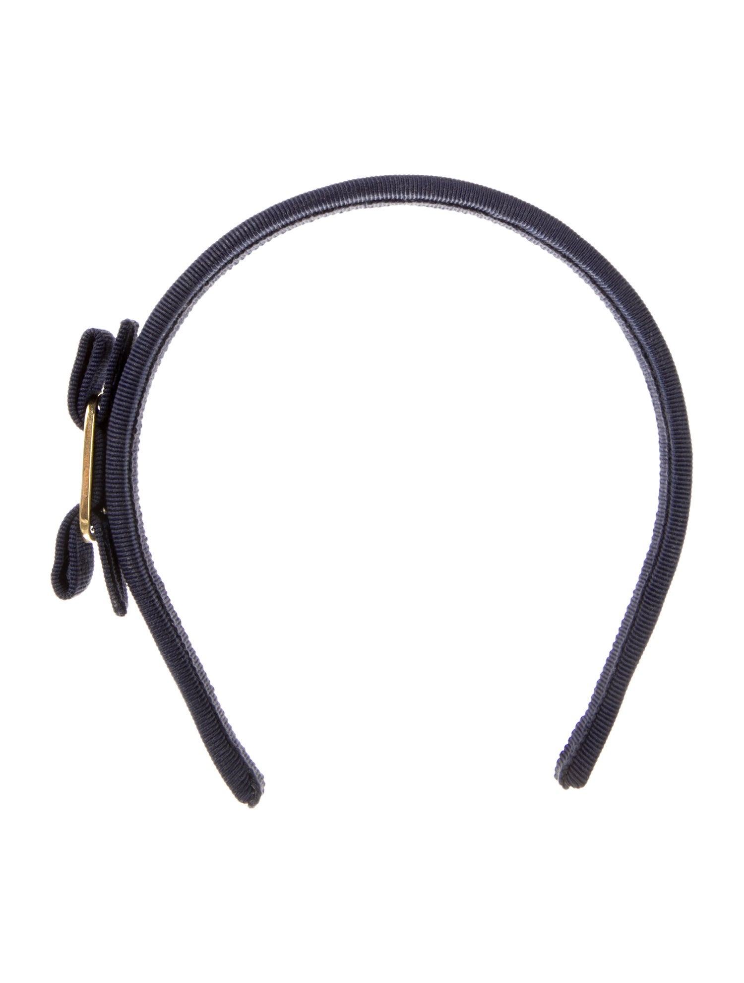 Salvatore Ferragamo Navy Fashion Headband With Gold Accent
